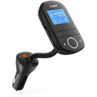 [아마존베스트]ROAV Anker Roav SmartCharge F3 Wireless Bluetooth 4.2 FM Transmitter for Car, Audio Adapter and Reciever Car Kit, 1.44 Inch Display, Dedicated App, Quick Charge 3.0, AUX Output, microSD