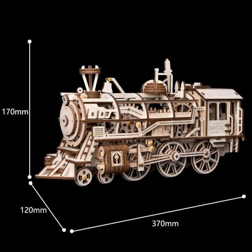  [아마존핫딜][아마존 핫딜] ROBOTIME 3D Assembly Wooden Puzzle Laser-Cut Locomotive Kit Mechanical Gears Toy Brain Teaser Games Best Birthday Gifts for Engineer Husband & Boyfriend & Teen Boys & Adults