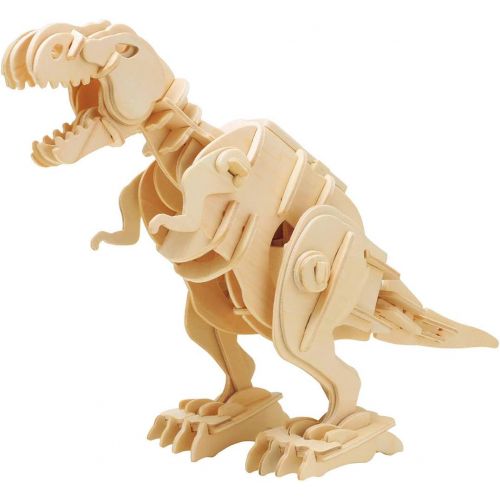  [아마존베스트]ROBOTIME Walking Trex Dinosaur 3D Wooden Craft Kit Puzzle for Kids,Sound Control Robot T-Rex Model Kits for 7 8 9 10 11 12 Year Old Boys