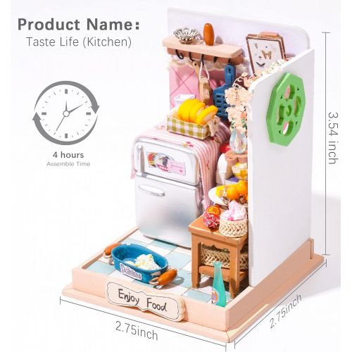  ROBOTIME DIY Miniature Dollhouse Kits for Teens Exquisite Wooden Craft Set with Furniture DIY Tiny House Kit Creative Gift & Home Decor