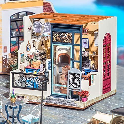  ROBOTIME Miniature Dollhouse Kit with Furniture 1:24 Scale Furniture Kit Creative Gifts for Woman/Adults - Nancys Bake Shop