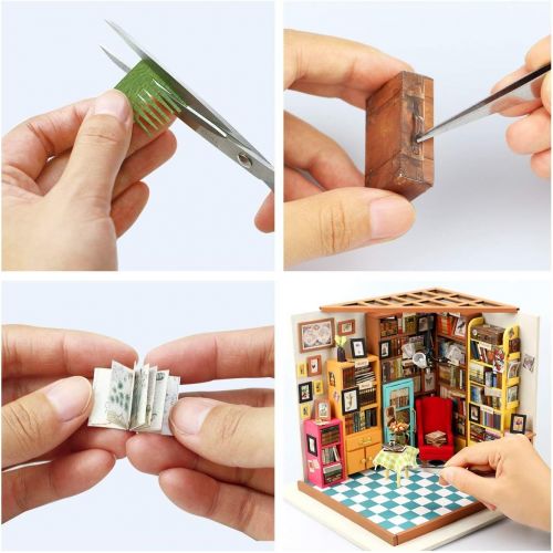  ROBOTIME Dollhouse Kit Miniature DIY Library House Kits Best Birthday Gifts for Teens