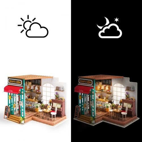  ROBOTIME DIY Miniature Dollhouse Kit Garden House with Furniture Sets Best Birthday Gifts for Adults