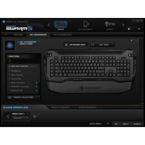  ROCCAT SKELTR Bluetooth Smart Communication RGB Gaming Keyboard, Black