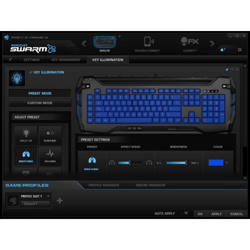  ROCCAT SKELTR Bluetooth Smart Communication RGB Gaming Keyboard, Black