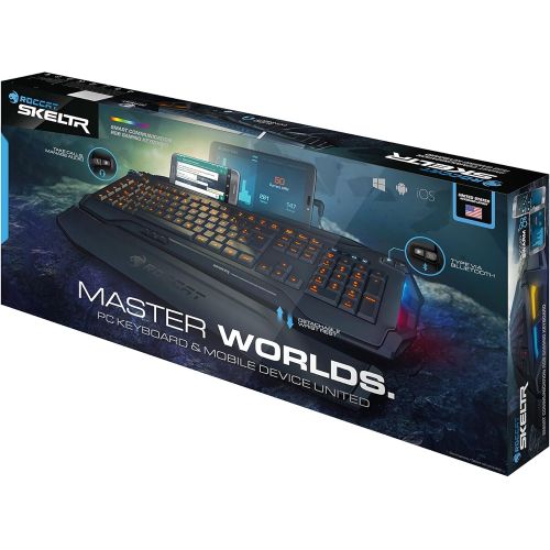  ROCCAT SKELTR Bluetooth Smart Communication RGB Gaming Keyboard, Black