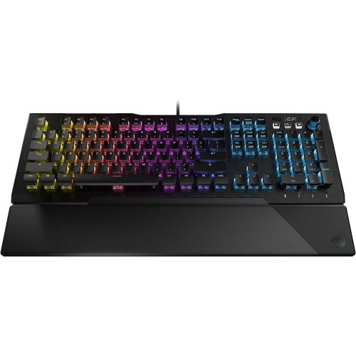  ROCCAT Vulcan 121 Mechanical PC Tactile Gaming Keyboard, Titan Switch, AIMO RGB Backlit Lighting Per Key, Anodized Aluminum Top Plate and Detachable Palm/Wrist Rest, Black