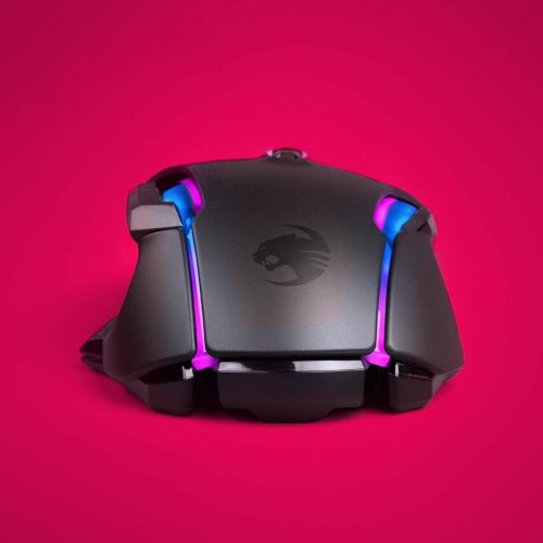  ROCCAT Kone AIMO PC Gaming Mouse, Optical, RGB Backlit Lighting, 23 Programmable Keys, Onboard Memory, Palm Grip, Owl Eye Sensor, Ergonomic, LED Illumination, Adjustable 100 to 16,