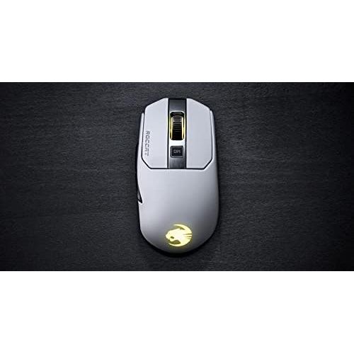  ROCCAT Kain 202 PC Gaming Wireless Mouse, AIMO RGB Lighting, 16,000 DPI Optical Owl-Eye Sensor, Ergonomic USB Computer Mouse, Claw Grip, Long Lasting Battery Life, Titan Scroll Whe