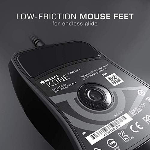  ROCCAT ROC-11-730 Kone Pure Ultra - Light ErgonoMic Gaming Mouse (16000 Dpi Optical Sensor RGB Lighting Ultra Light) Black