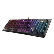 ROCCAT Vulcan 100 AIMO Mechanical PC Gaming Keyboard, RGB Lighting, USB Wired Tactile Computer Wrist Rest, Silent, Per Key LED Illumination, Brown Switches, Aluminum Top Plate, Sil