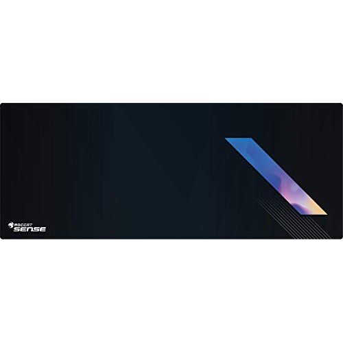  ROCCAT Sense Vital Force XXL PC Gaming Mousepad High Precision, Non Slip Back, Extended Keyboard Desktop Mouse Pad with Stitched Edges, Smooth, 2mm Thickness, Black