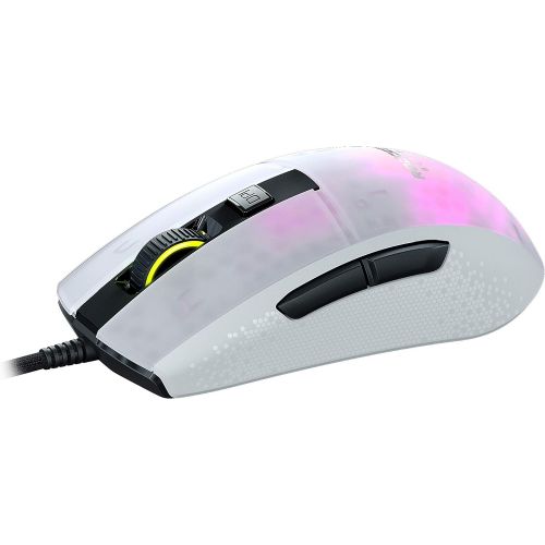  ROCCAT Burst Pro PC Gaming Mouse, Optical Switches, Super Lightweight Ergonomic Wired Computer Mouse, RGB Lighting, Titan Scroll Wheel, Bionic Shell, Claw Grip, Owl-Eye Sensor, 16K