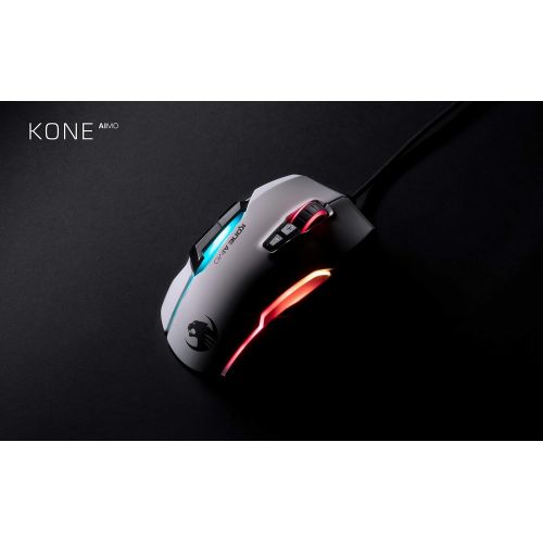  ROCCAT Kone AIMO PC Gaming Mouse, Ergonomic Performance Wired Computer Mouse, RGB Lighting, LED Illumination, High Precision, 100 to 16.000 DPI Optical Owl-Eye Sensor, 23 Programma