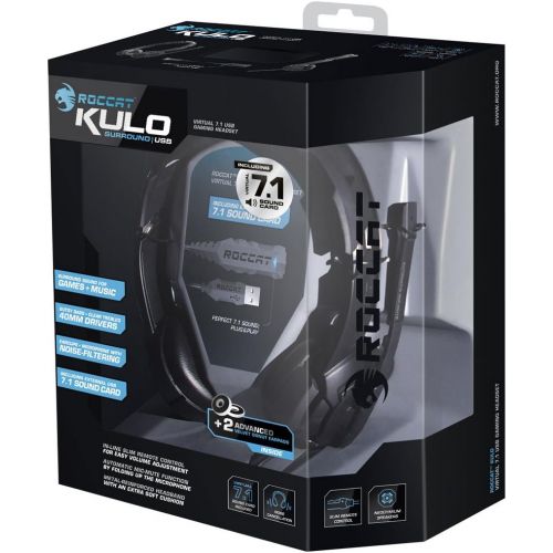  ROCCAT KULO Virtual 7.1 Surround Sound USB Gaming Headset, Black