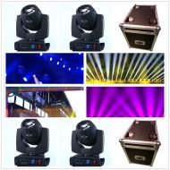 ROCCER Roccer 4Pcslot With Flight Case DMX 1620 Channels 7R Sharpy Beam 230W Moving Head Light Black For Wedding Christmas Birthday DJ Disco KTV Bar Event Party Show (4Pcs With Flight C