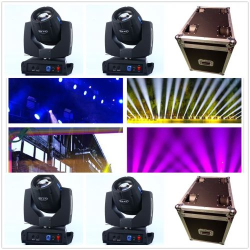  ROCCER Roccer 4Pcslot With Flight Case DMX 1620 Channels 7R Sharpy Beam 230W Moving Head Light Black For Wedding Christmas Birthday DJ Disco KTV Bar Event Party Show (4Pcs With Flight C