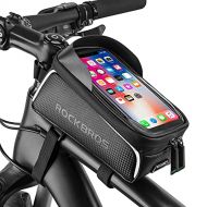 ROCK BROS Bike Phone Front Frame Bag Bicycle Bag Waterproof Bike Phone Mount Top Tube Bag Bike Phone Case Holder Accessories Cycling Pouch Compatible with iPhone 11 XS Max XR Fit 6.5”