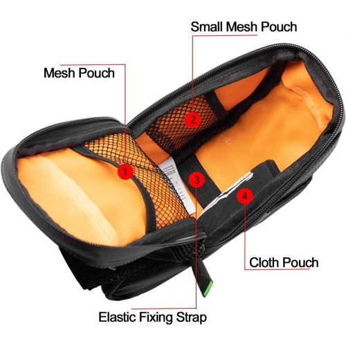  ROCKBROS Bike Saddle Bags with Water Bottle Pouch Waterproof Bike Bags Under Seat Pack for Mountain Road Saddle Bag Bicycles Storage Bag