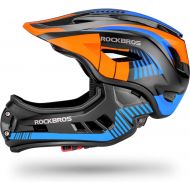 [아마존베스트]ROCK BROS Kids Bike Helmet Toddler Full Face Helmet Detachable Ultralight Mountain Bike Cycling Helmet for BMX Bicycle Skateboard Scooter Child Safety Helmet