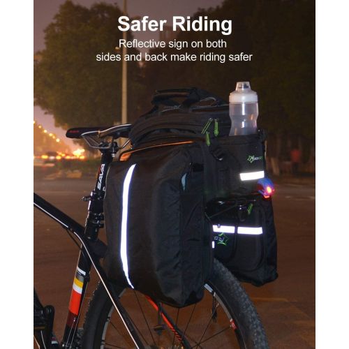  ROCKBROS Bike Panniers for Bicycle, Bike Trunk Bag Rear Bike Rack Bag for Travel Bicycle eBike Accessories Cargo Carrier Bag