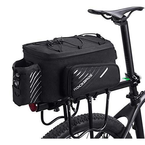  ROCKBROS Bike Trunk Bag Bicycle Rack Rear Carrier Bag Commuter Bike Luggage Bag Pannier with Rain Cover