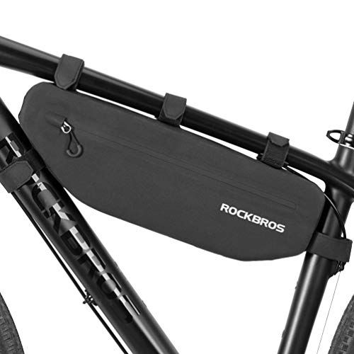  ROCKBROS Bike Frame Bag Waterproof Bike Triangle Bag Bicycle Under Top Tube Bag Corner Pouch Storage Bag for Cycling Accessories