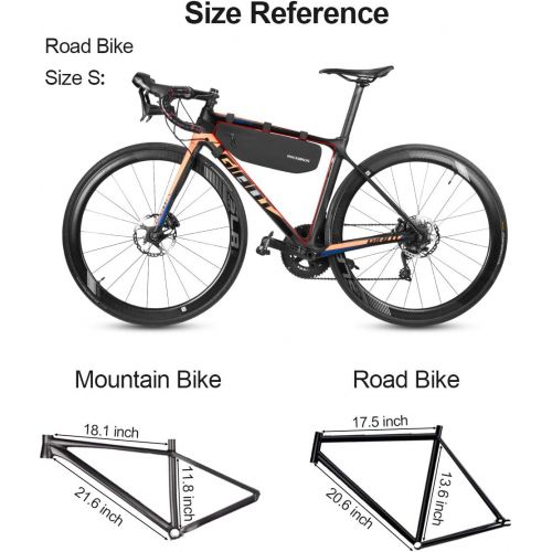  ROCKBROS Bike Frame Bag Waterproof Bike Triangle Bag Bicycle Under Top Tube Bag Corner Pouch Storage Bag for Cycling Accessories