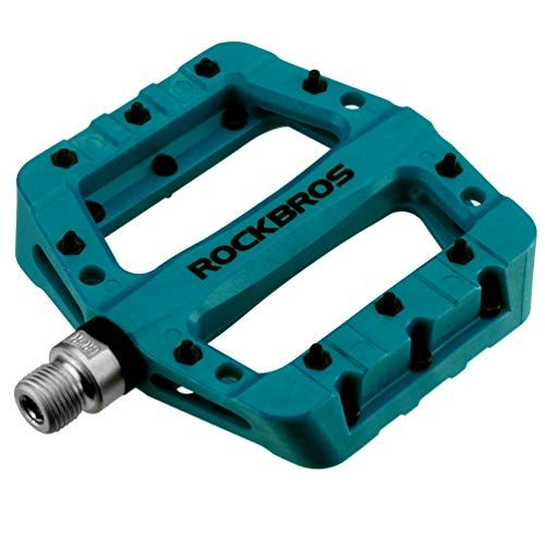  ROCKBROS MTB Pedals Mountain Bike Pedals Lightweight Nylon Fiber Bicycle Platform Pedals for BMX MTB 9/16