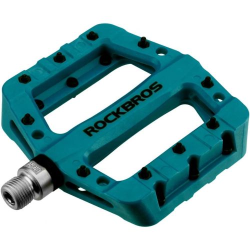  ROCKBROS MTB Pedals Mountain Bike Pedals Lightweight Nylon Fiber Bicycle Platform Pedals for BMX MTB 9/16