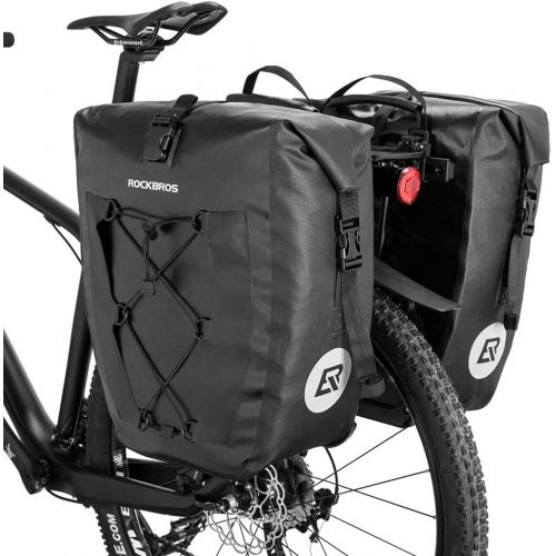  ROCKBROS Bike Pannier Waterproof 27L Large Capacity Bike Bag Rear Rack Bicycle Pannier Bag Waterproof for Grocery Touring Cycling