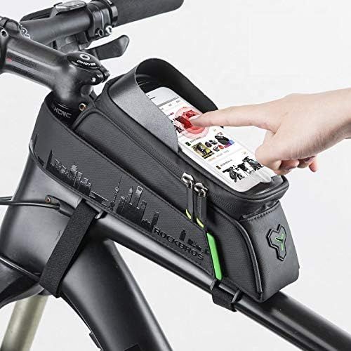  ROCKBROS Bike Accessories Bag Phone Mount with Storage Waterproof Phone Holder for Bike Specialized Bike Saddle Bag Top Frame Handlebar Bicycle Accessory