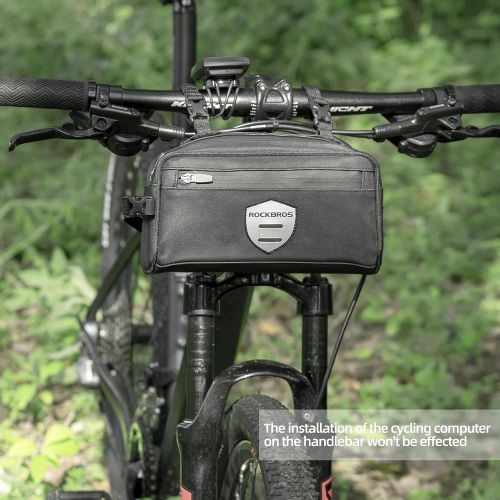  ROCKBROS Bike Handlebar Bag Front Frame Bag Cycling Pouch Bicycle Top Tube Bag Storage Bag with Removable Shoulder Strap for Adults Road MTB Outdoor