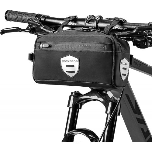  ROCKBROS Bike Handlebar Bag Front Frame Bag Cycling Pouch Bicycle Top Tube Bag Storage Bag with Removable Shoulder Strap for Adults Road MTB Outdoor