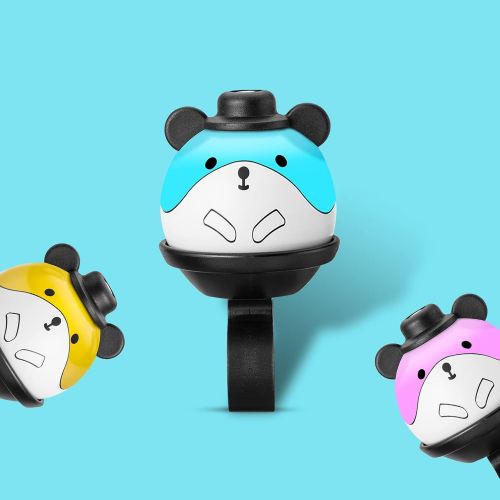  ROCKBROS Bike Bell Kids Bicycle Bell 360° Rotatable Cartoon Cycling Bells Cute Ring Ball Bike Accessories for Girls Boys Scooter Balance Bike