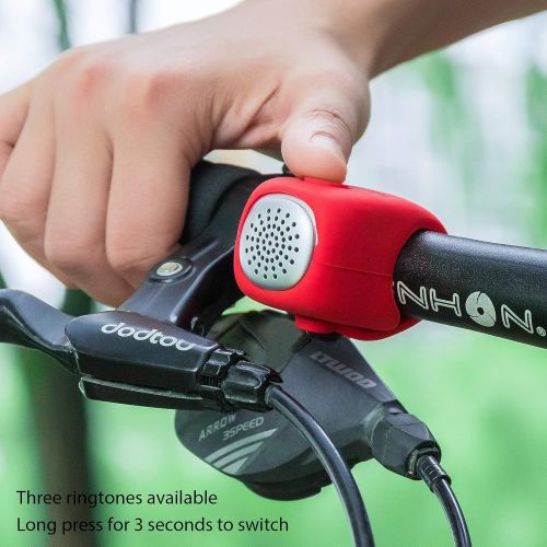  Rock BROS Electra Bike Bell 90dB Electric Cycling Bells Horn Loud Bicycle Horns Water-Resistant 3 Sound Modes Bike Bells