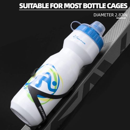  ROCKBROS Bike Water Bottles 25oz PP5 Squeeze Cycling Sport Water Bottle with Dust Cover