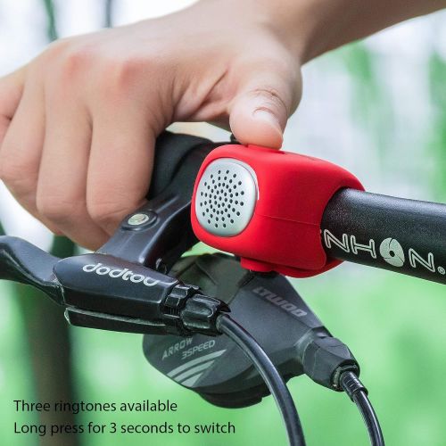  Rock BROS Electra Bike Bell 90dB Electric Cycling Bells Horn Loud Bicycle Horns Water-Resistant 3 Sound Modes Bike Bells