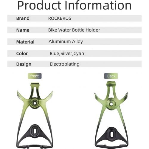  ROCKBROS Bike Water Bottle Holder Lightweight Bicycle Water Bottle Cage Aluminum Alloy Bike Cup Holder Bike Accessories