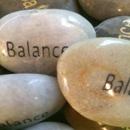 ROCKKINIT Engraved Stones  River Rocks with Inspirational Words - Gifts or Paper Weights - Balance