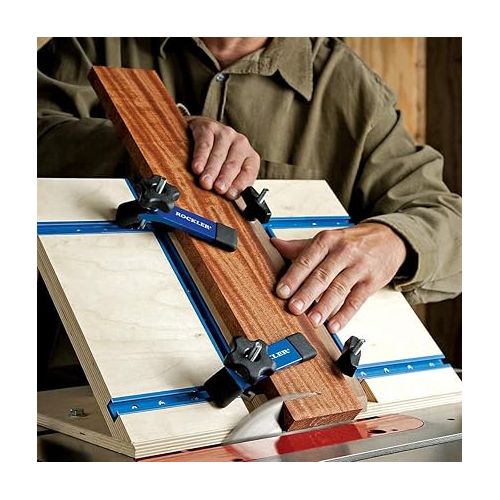 Rockler Hold Down Clamp, (5-1/2''L x 1-1/8'' W) - Drill Press Clamp is for Workbenches, Jigs, or Machine Tables w/T Track Accessories - Clamps Ideal for Soft Woods, Pre-finished Panels, & More