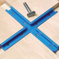 Rockler T Track Intersection Kit - 4 Pieces of 3” Table Saw T Track Intersection Kit - Aluminum Track Cut at 900 - Slide Your Jig, Fixtures in All Directions - T Tracks Woodworking w/ 5/8” Screws