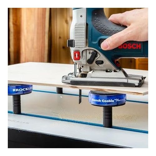  Rockler T Track Intersection Kit - 4 Pieces of 3” Table Saw T Track Intersection Kit - Aluminum Track Cut at 900 - Slide Your Jig, Fixtures in All Directions - T Tracks Woodworking w/ 5/8” Screws