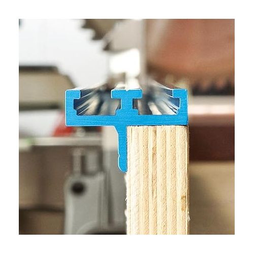  Rockler Double T-Track Fence Cap - Universal T Tracks Woodworking - 36” Long Extruded Aluminum Fence Cap - Aluminum Extrusion Easy to Mount any 3/4