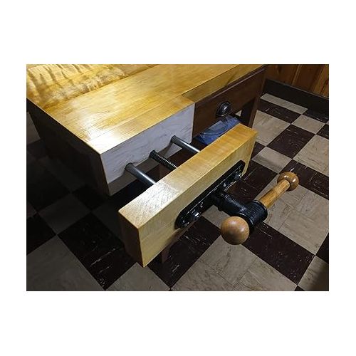  Rockler Quick Release Front Vise - 9” Woodworking Vise Dual Guide Rods Eliminate Racking - Easy to Operate Wood Vise for Home, Studios, Teaching Equipment - Bench Vise Woodworking