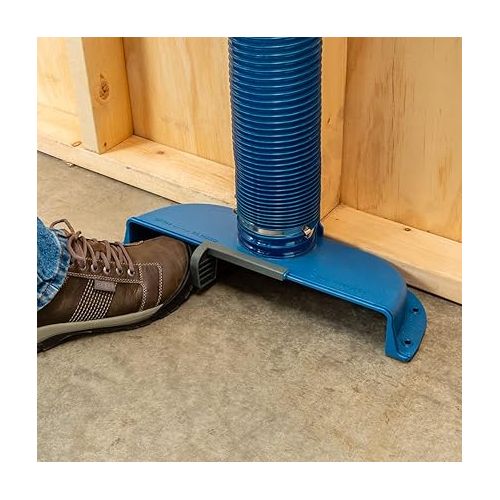  Floor Sweep w/Blast Gate - Dust Collectors for Woodworking Captures any Dust, & Debris - Easily Open Foot-Activated Dust Gate - Wall Mounted Dust Collector Accessories w/Pre-Drilled Mounting Holes