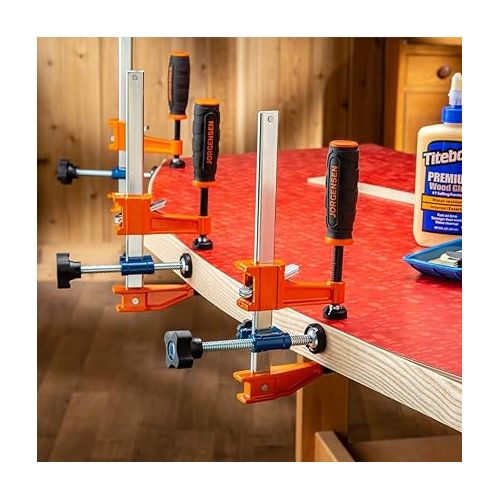  3-Way Clamp Attachment for F-Style Clamp - Single Screw F Clamp Tool for Edging & Flushing Up Joints - 900 Pressure Application by Standard or Light Duty F Clamps - Handle Clamp Tool