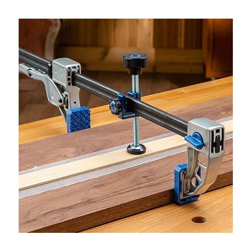  3-Way Clamp Attachment for F-Style Clamp - Single Screw F Clamp Tool for Edging & Flushing Up Joints - 900 Pressure Application by Standard or Light Duty F Clamps - Handle Clamp Tool
