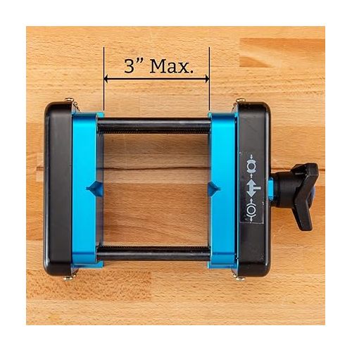  Self Centering Drill Vise w/Hex Key - Perfect Centering Tool for Pen Drilling Vise Holds Work Centered & Plumb - Portable Rockler Drill Guide - Steel, Aluminum Drill Press Vise for Drilling Pieces