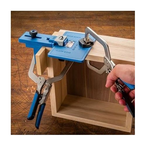  Rockler Corner Key Dowel Jig - Premium Doweling Jig For Decorative Mitered Joints - Dowel Hole Jig w/Molded Reference Lines - Woodworking Jigs Includes 1/8'', 1/4'', 3/8'' Drill Guide- Dowel Tool Kit